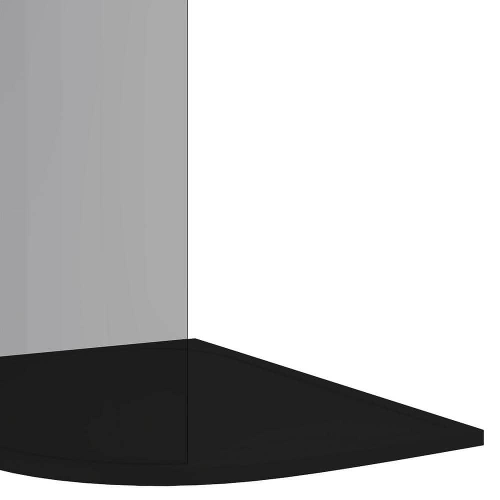 A&E Bath and Shower 34'' W 79.25'' H Framed Right Hand/Outswing Shower Enclosure Odera-6034-BLK