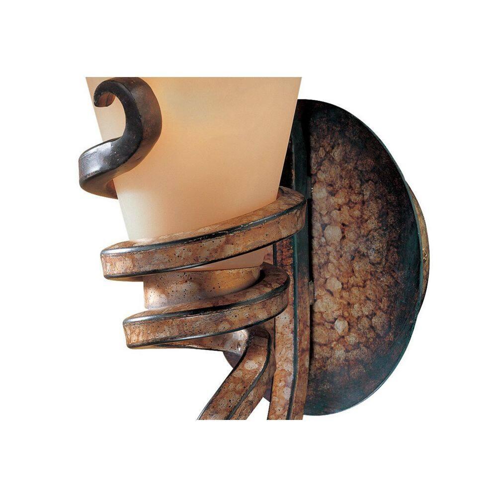 Elegant Tofino Bronze Wall Sconce with Marbre Grabar Glass