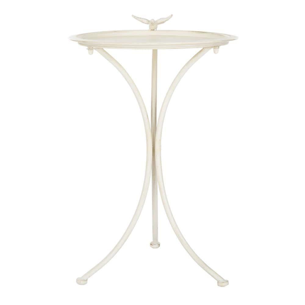 Kensi Outdoor Bird Bath - Pearl White - Safavieh