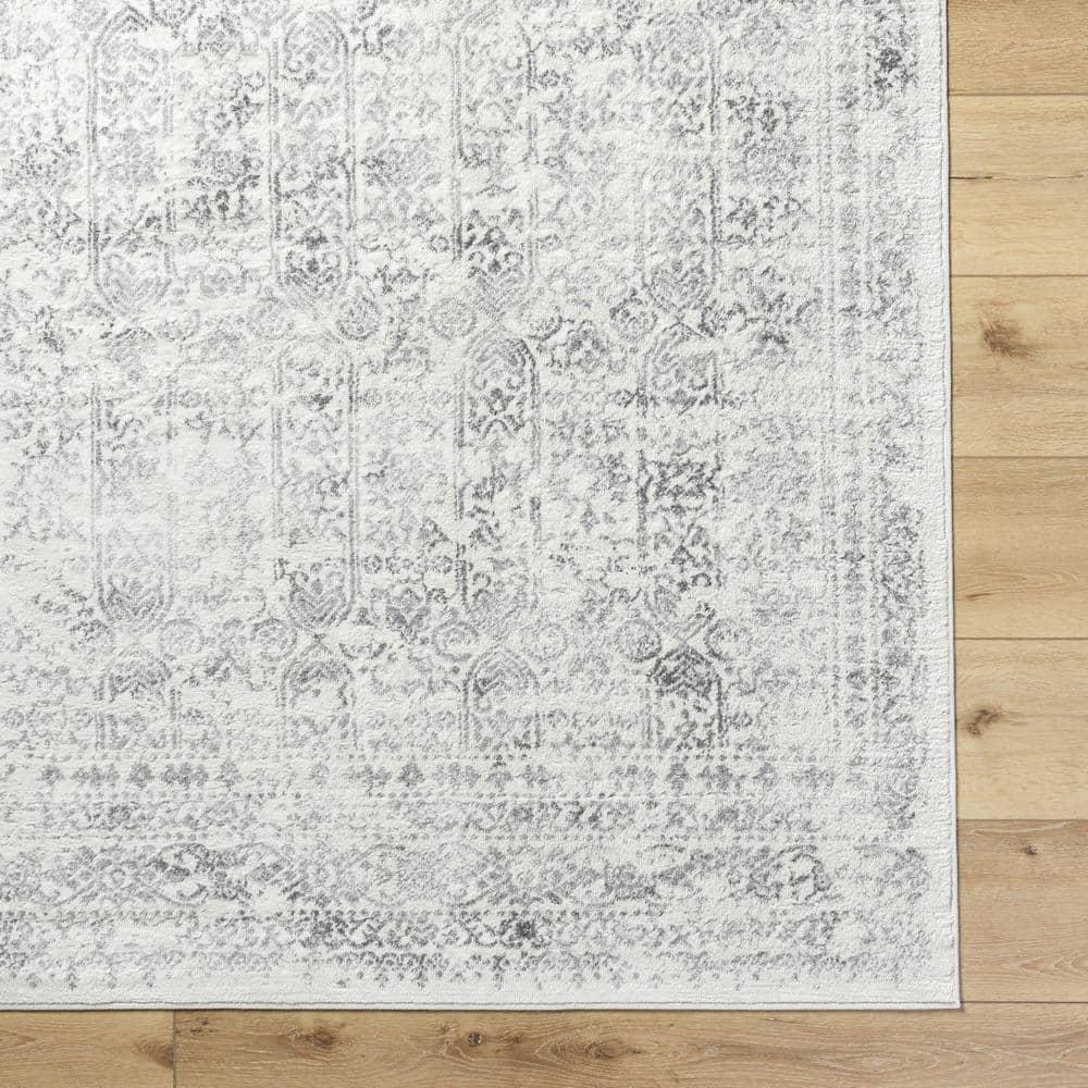 Livabliss Roma Vintage Oriental Area Rug,5'3" x 7'1",Cream/Grey