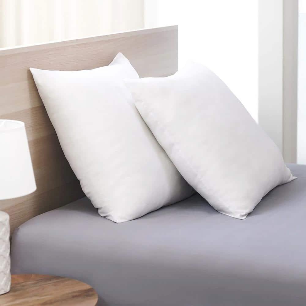 Allied Home Medium/Firm Euro Machine Washable Down Alternative 2pc Bed Pillow White