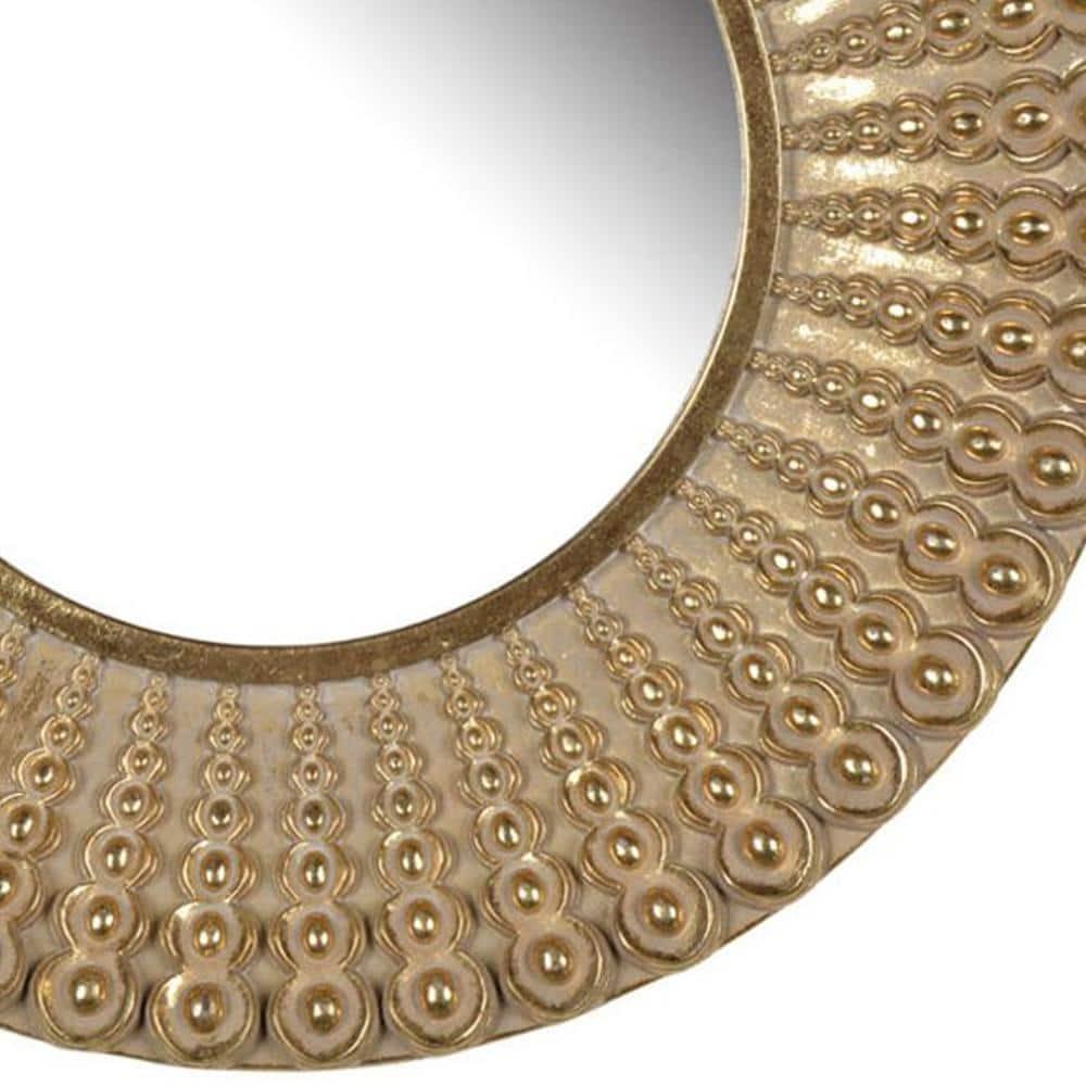 A&B Home Round Wall Mirror 19" Gold Circle Wall Mounted Mirror for Bathroom Bedroom Living Room Washroom