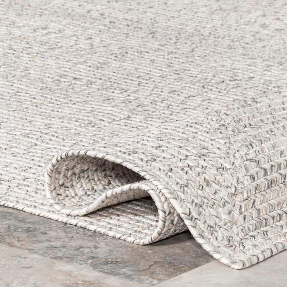 nuLOOM Wynn Braided Indoor/Outdoor Ivory 8' x 11' Casual Area Rug