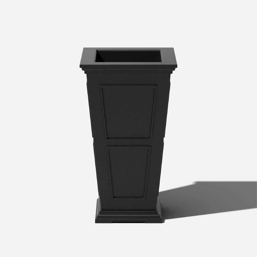 Veradek Brixton Tall 28" Plastic Planter - Black