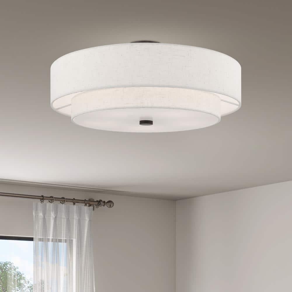 Livex Lighting Meridian 5 - Light Semi-Flush Mount in  English Bronze