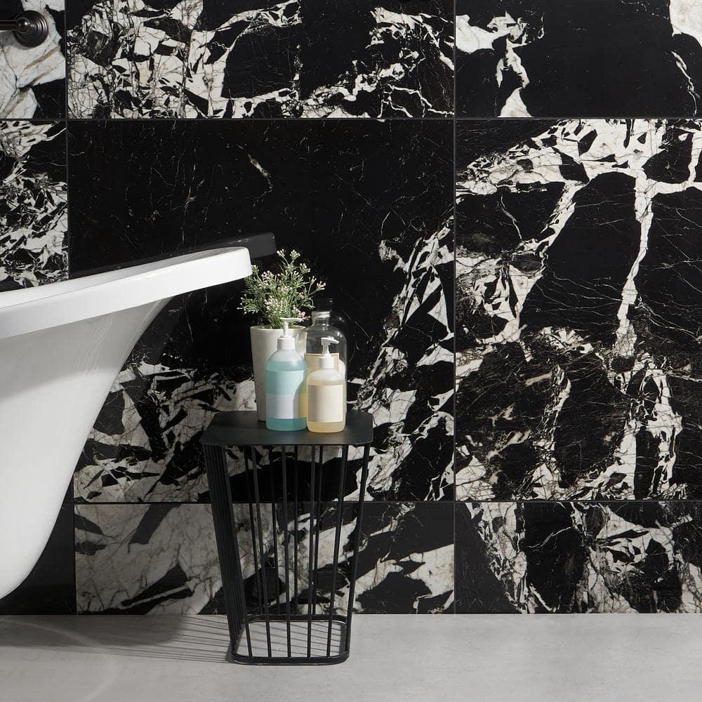 Kasama 29.13 in. x 29.13 in. Polished Porcelain Marble Look Floor and Wall Tile (11.78Sq. Ft. /Case)