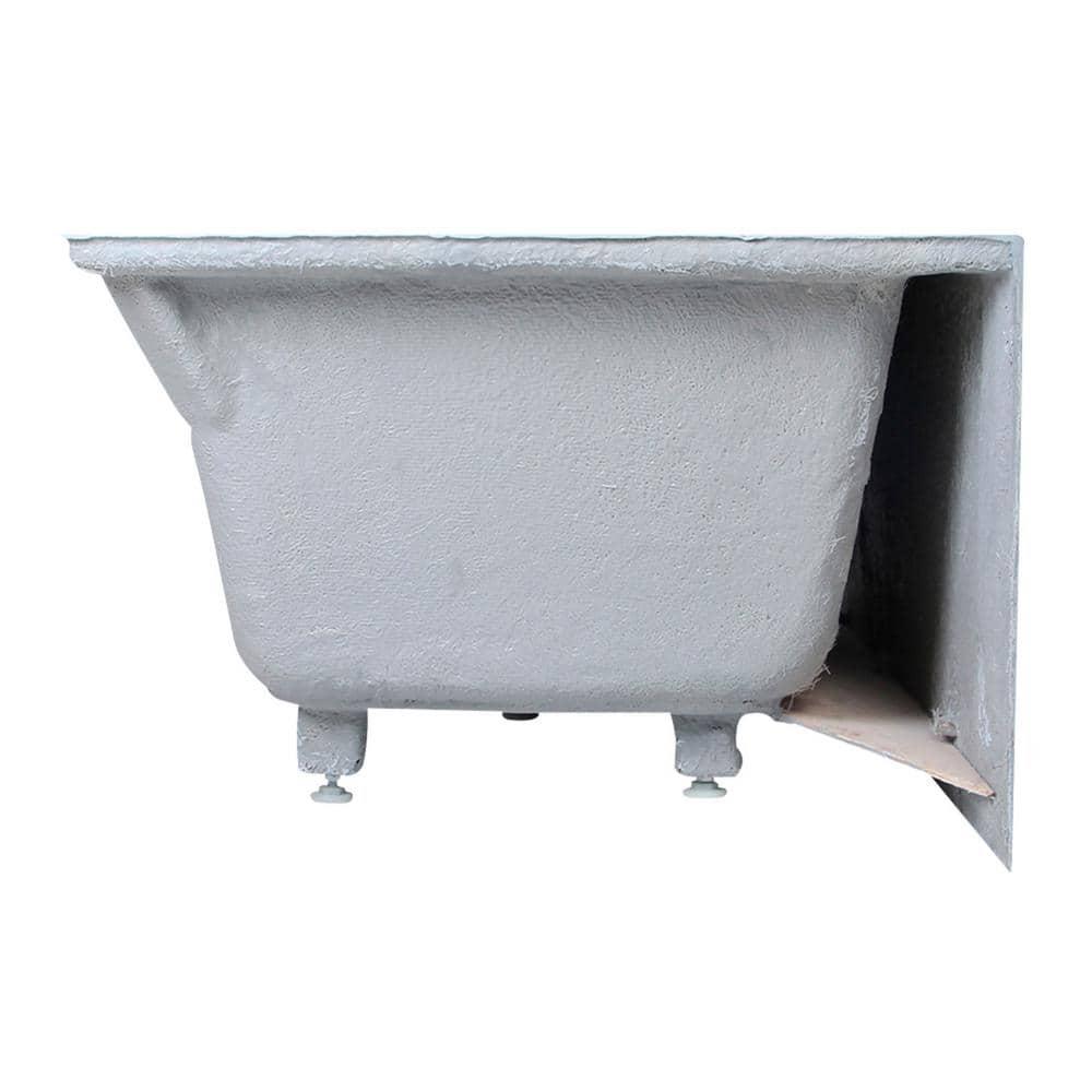 48 in. Aqua Eden Ambry Acrylic Alcove Tub with Right Hand Drain Hole, White