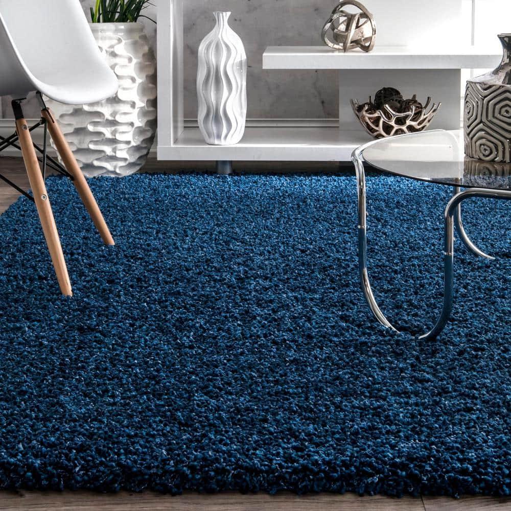 Marleen Plush Shag Navy 12 ft. x 15 ft. Area Rug