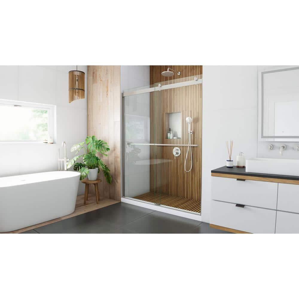 Sapphire 56" W x 76" H Frameless Shower Door