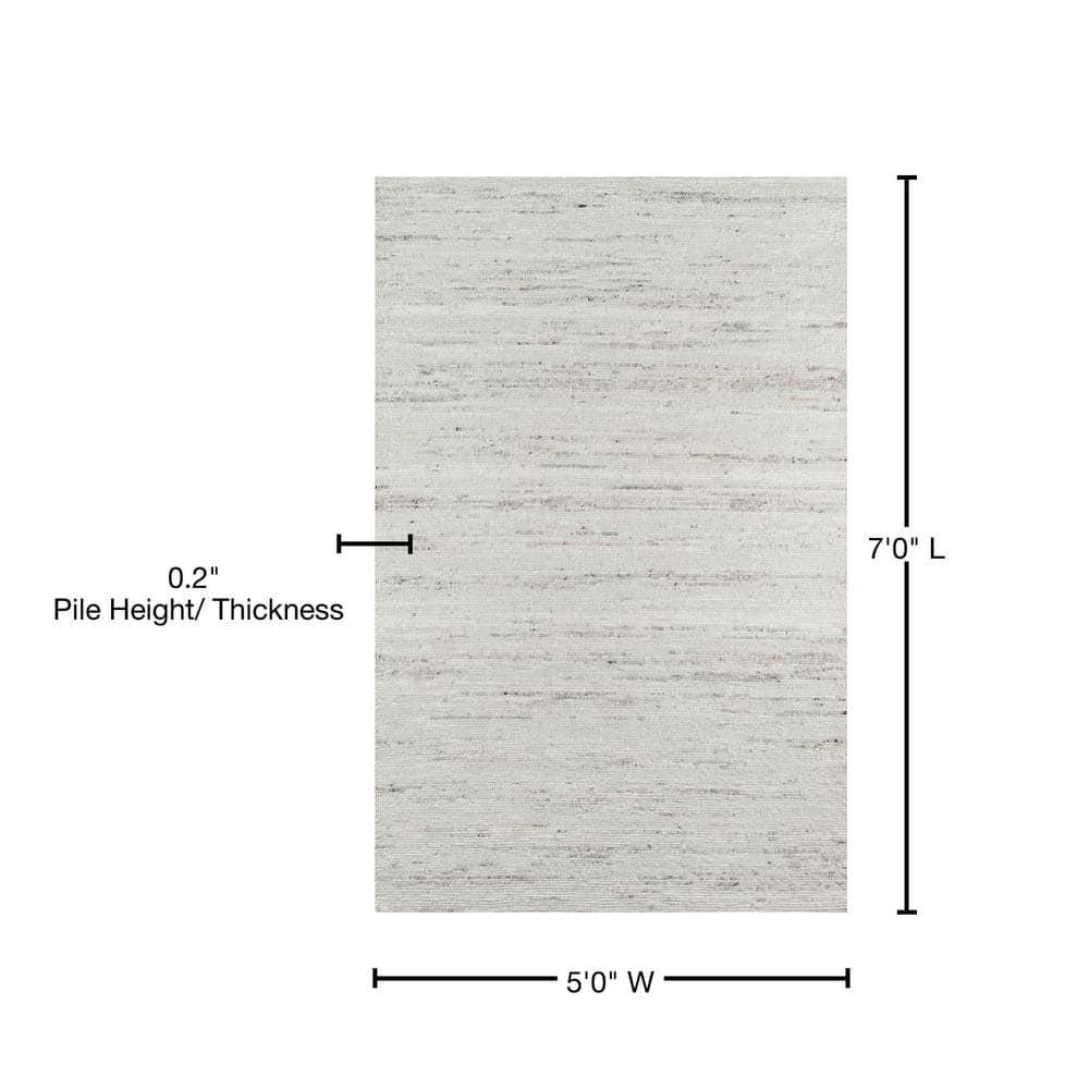 Richmond Collins Hand-Woven Wool Ivory Area Rug