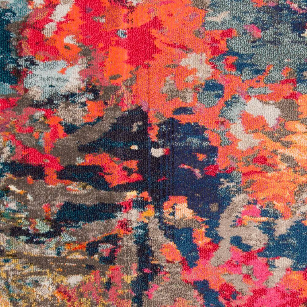 Monaco MNC258 Power Loomed Area Rug - Blue/Orange - 8'x10' - Safavieh.