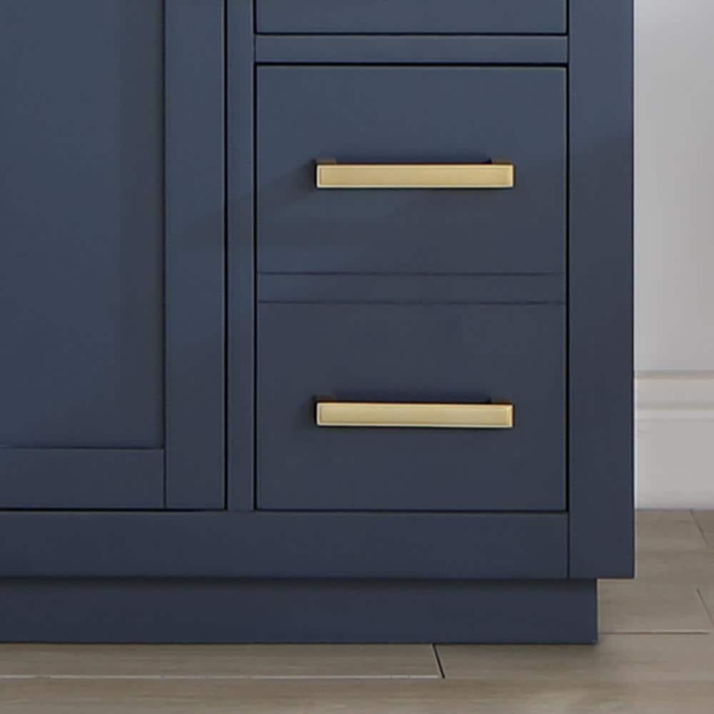 Gavino 48" Wood Vanity in Royal Blue with Composite Stone Top and Mirror