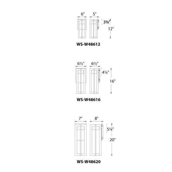 Black Modern LED Outdoor Wall Sconce