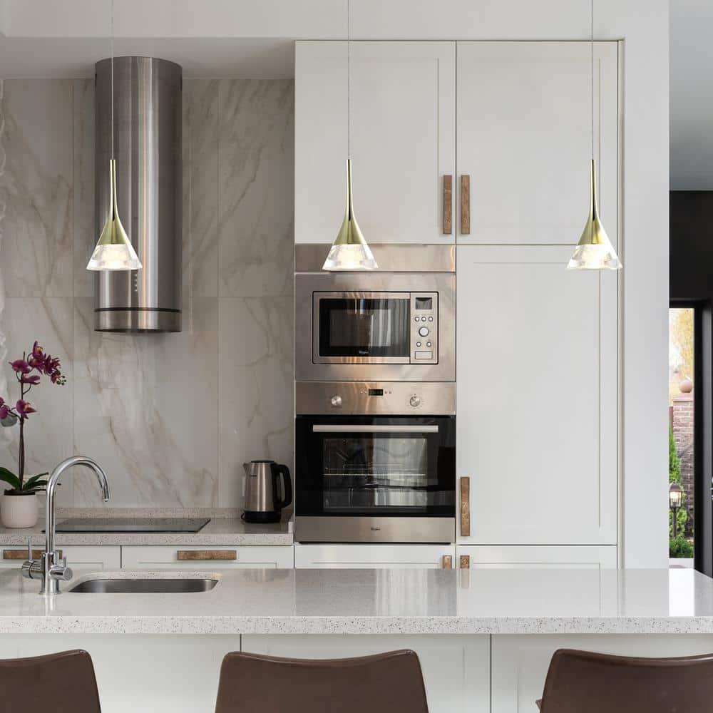 Amalfi 4.75-in Integrated LED Height Adjustable ETL Certified Pendant Light with Cone Shade