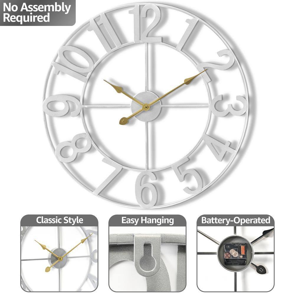 Sorbus Large 16" Numeral Analog Decorative Wall Clock