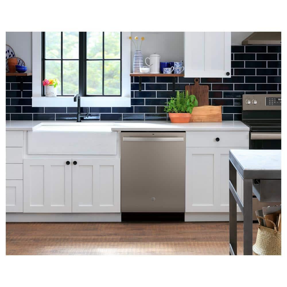 GE® Top Control with Plastic Interior Dishwasher with Sanitize Cycle & Dry Boost