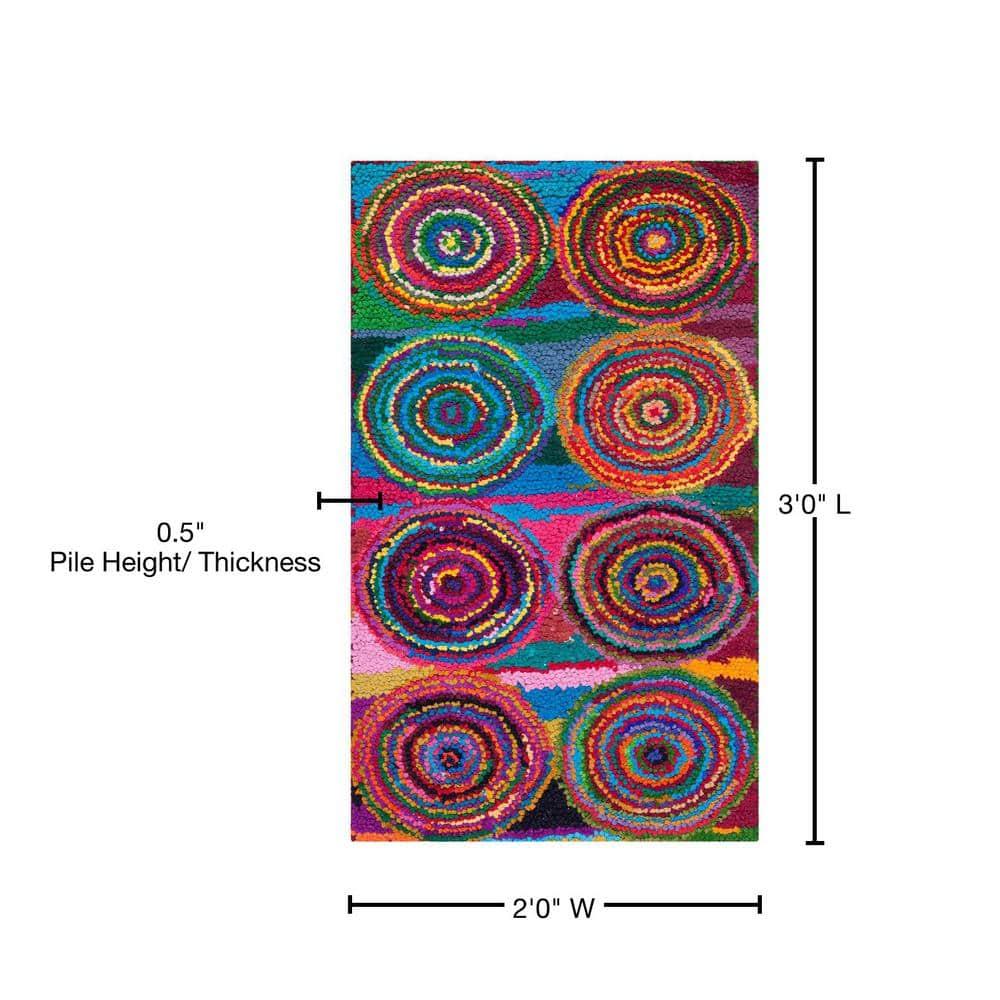 Nantucket NAN143 Hand Tufted Indoor Accent Rug - Pink/Multi - 2'x3' - Safavieh.