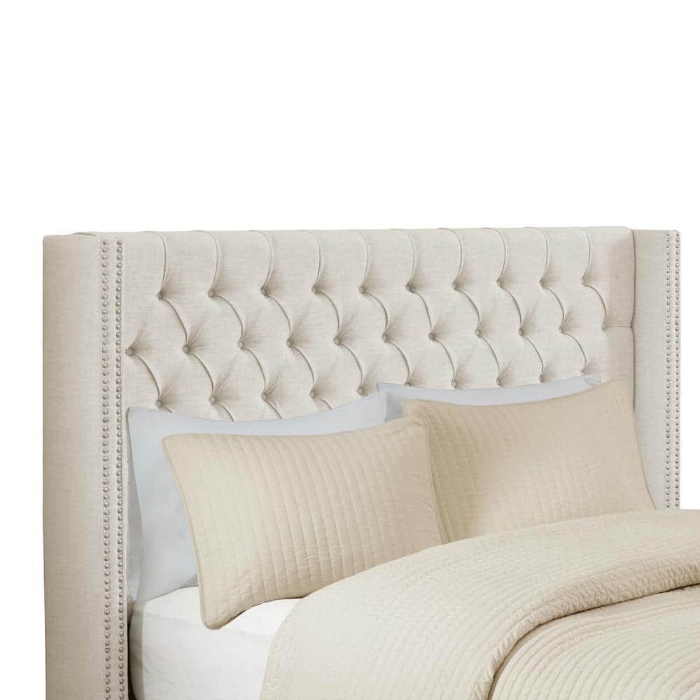 Amelia Upholstery Headboard Cream Queen
