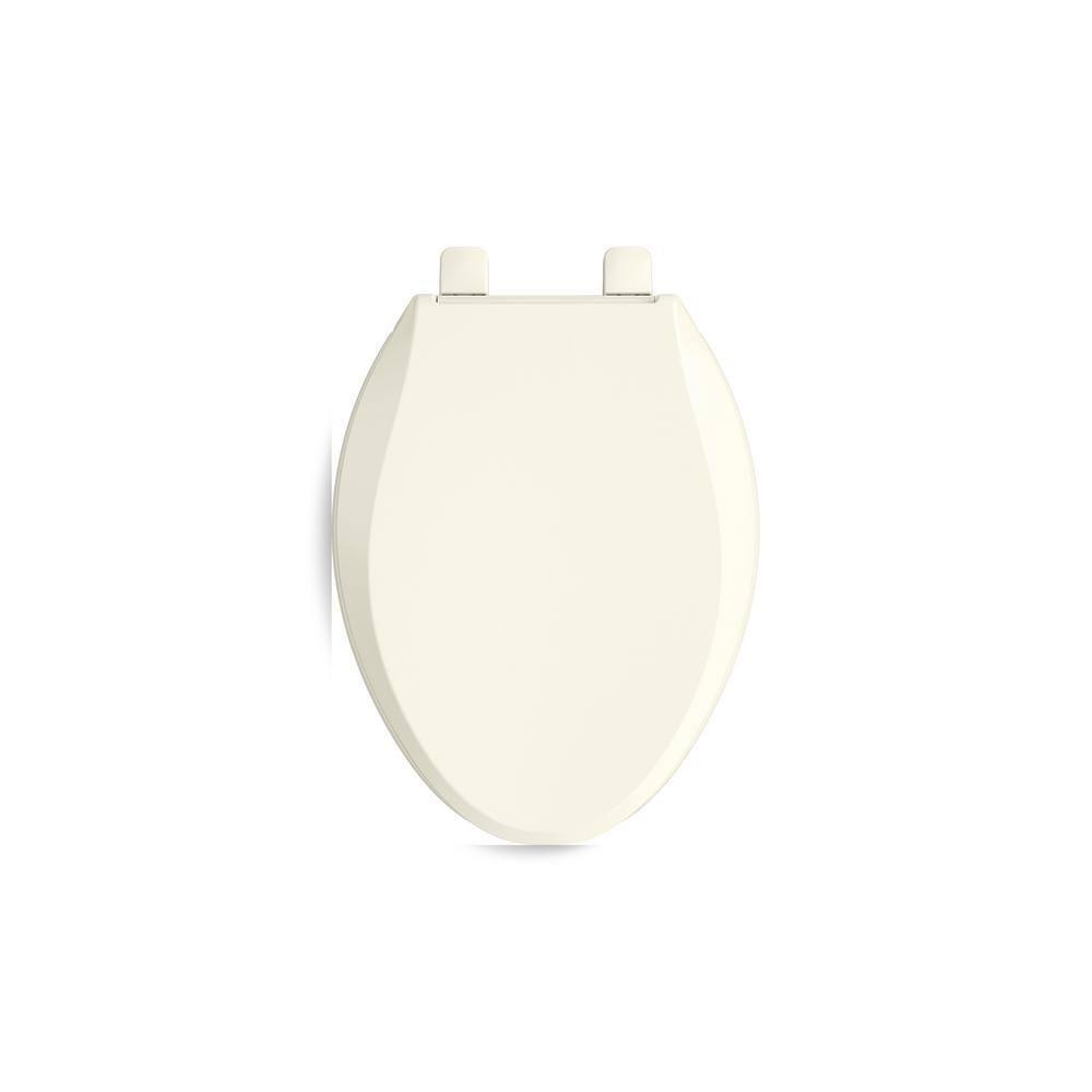 Elongated Toilet Seat, Slow Soft Close, Oval(Oblong) Toilet Seat For Elongated Toilets, Quiet-Close Lid And Seat, Easy To Install And Clean, Never Loosen, Black(18.5)
