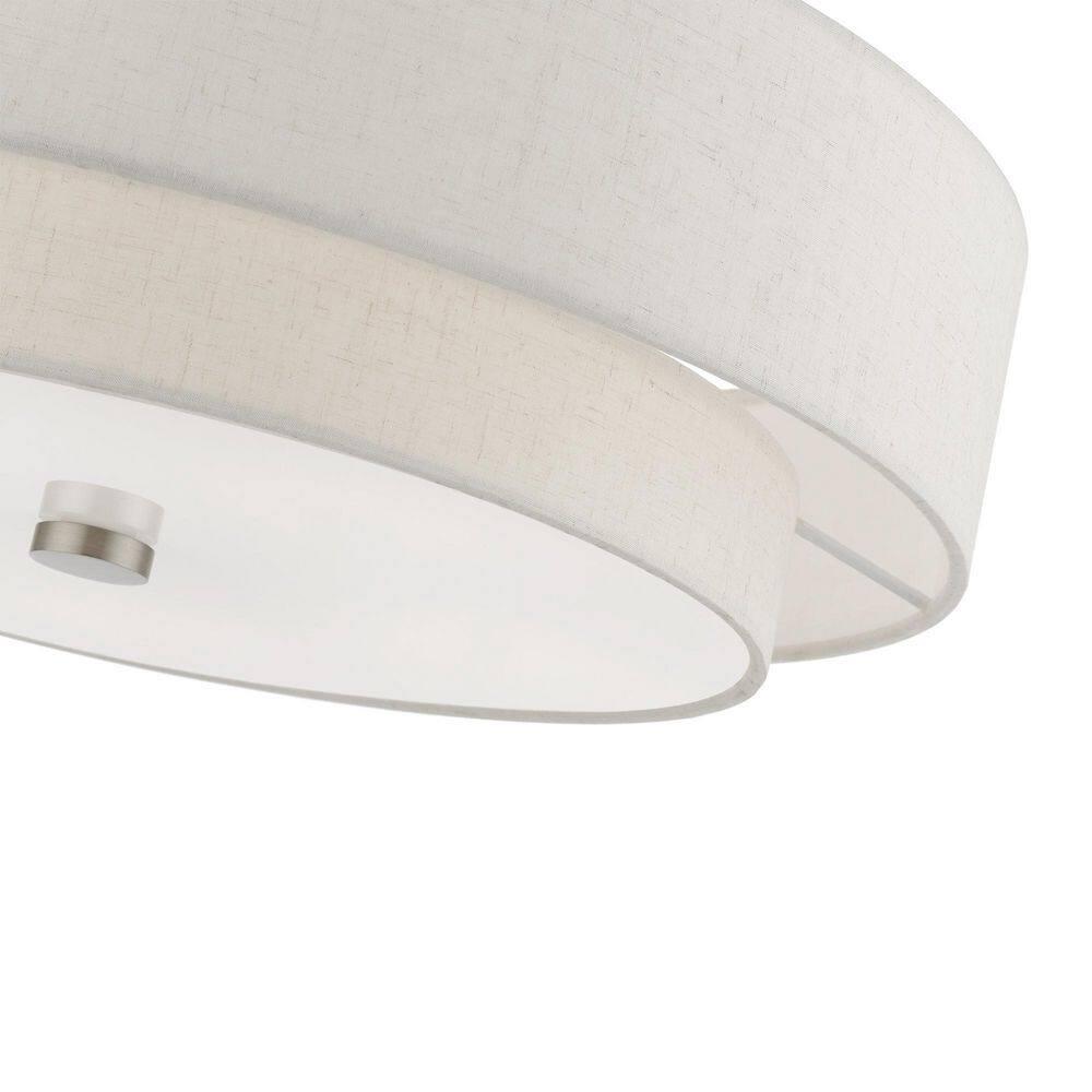 Livex Lighting Meridian 5 - Light Semi-Flush Mount in  Brushed Nickel
