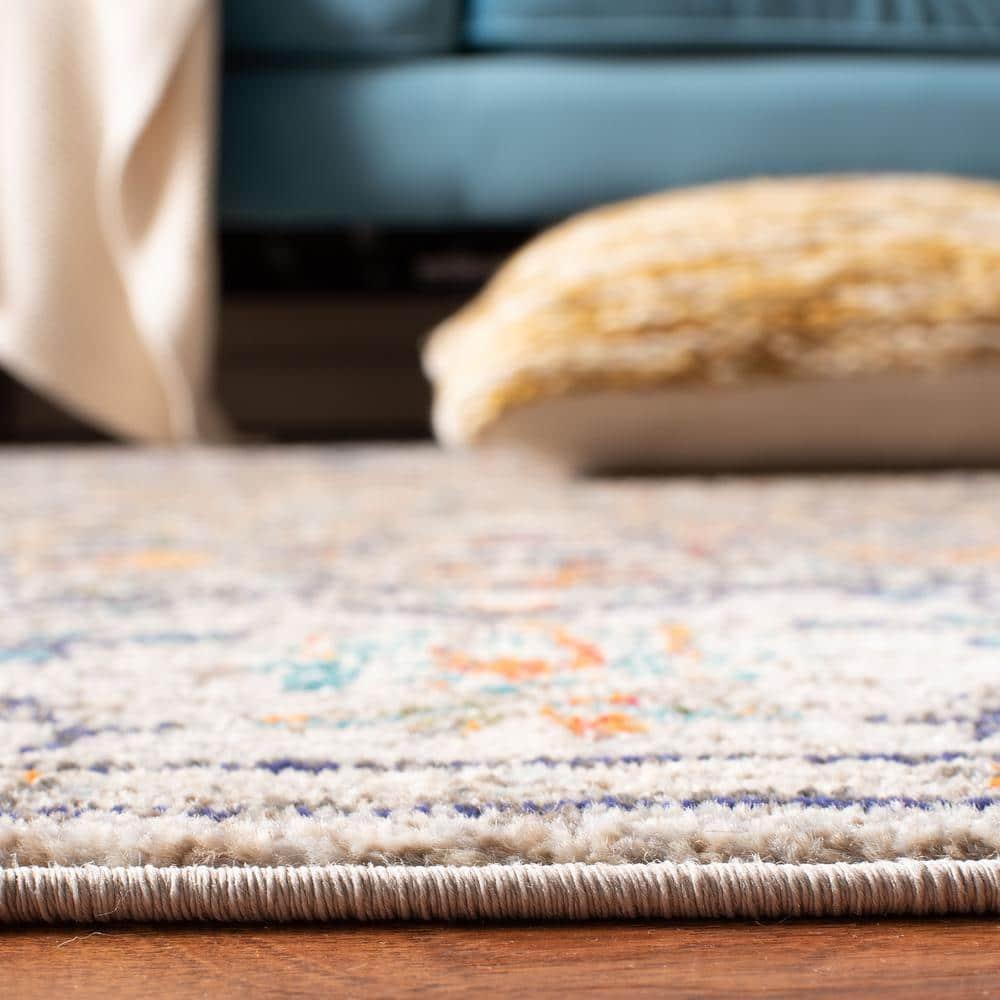 Madison MAD447 Power Loomed Indoor Area Rug - Grey/Light Blue - 5'3"x7'6" - Safavieh