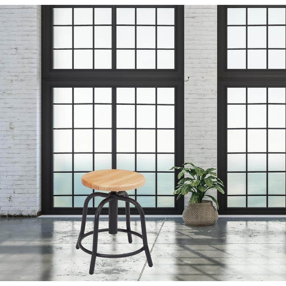 National Public Seating Adjustable Height Ergonomic Lab Stool with Footring