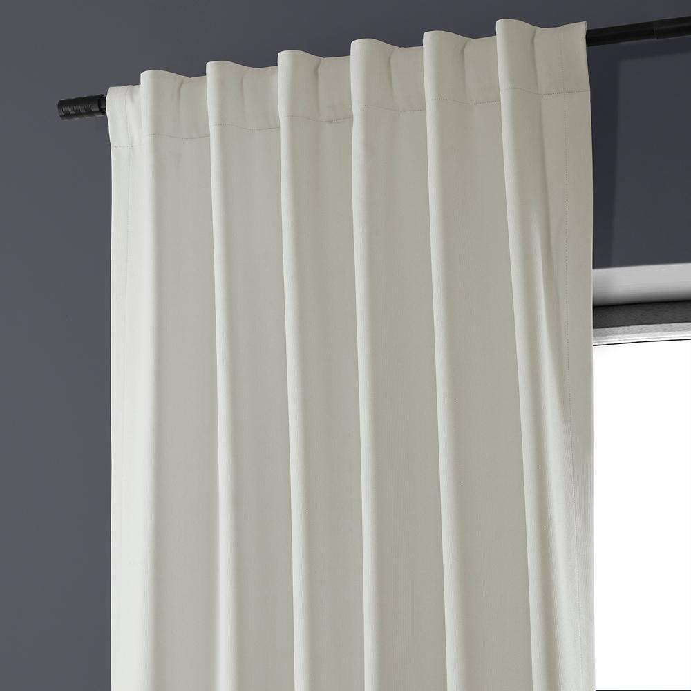 Exclusive Fabrics  Performance Linen Hotel Blackout Curtain (1 Panel) 50 X 84 - Off White