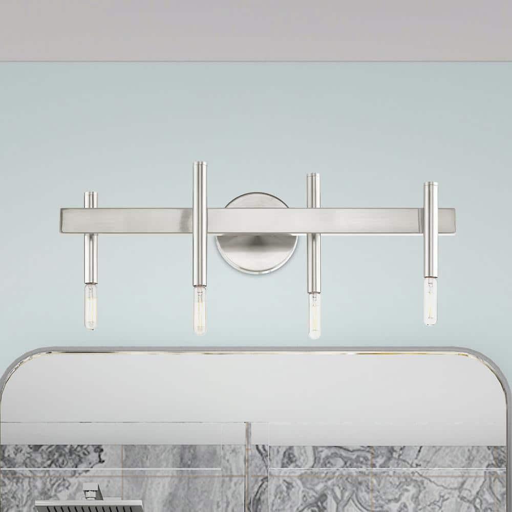 Livex Lighting Denmark 4 - Light Vanity in  Brushed Nickel