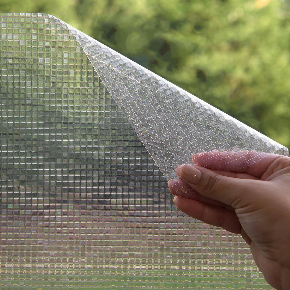 17.5 in. x 78 in. Square Pattern Decorative Window Film
