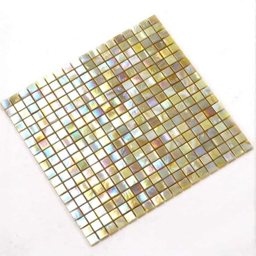 Skosh 0.6" x 0.6" Glass Grid Mosaic Wall & Floor Tile