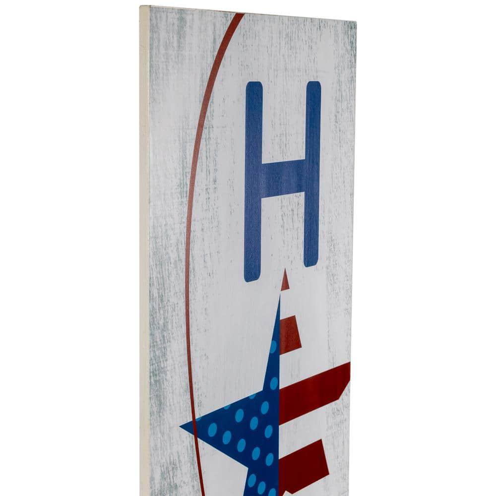 Northlight Americana "Welcome Home" Wooden Porch Board Sign Decoration - 35.75"
