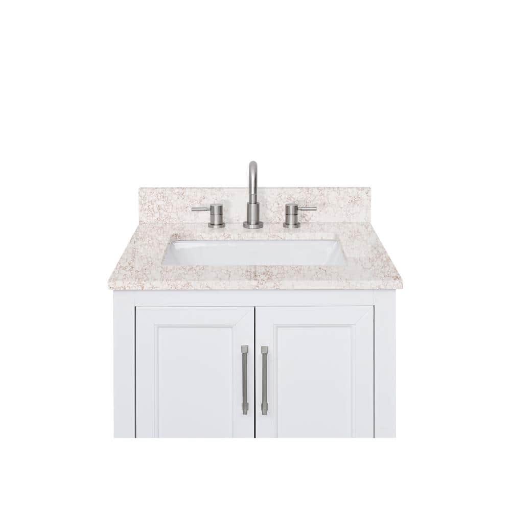 25'' Quartz Single Bathroom Vanity Top with Sink