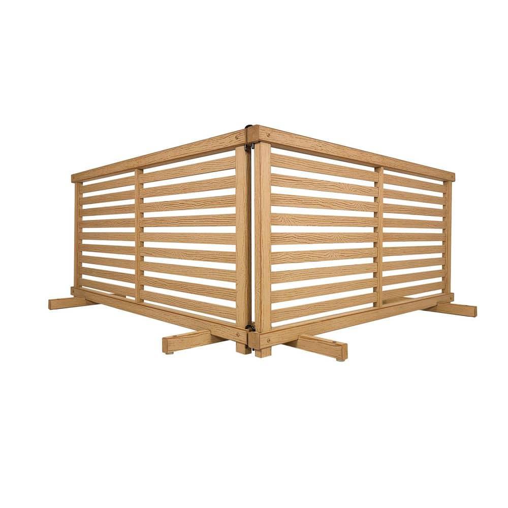 Zippity Outdoor Products 22in H x 44in W (2 Panels) Freestanding Zippity Portable Puppy Fence Kit, Cedar Color Dog Puppy Playpen, Dog Fence Outdoor for Yard, Vinyl Picket Outdoor Dog Fence, Dog Play Pen Indoors, ZP19072