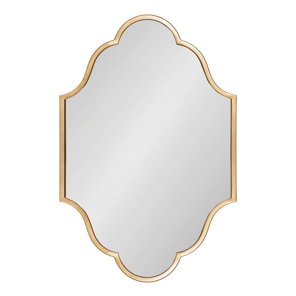 Kate and Laurel Rowla Framed Wall Mirror, Gold 20x30