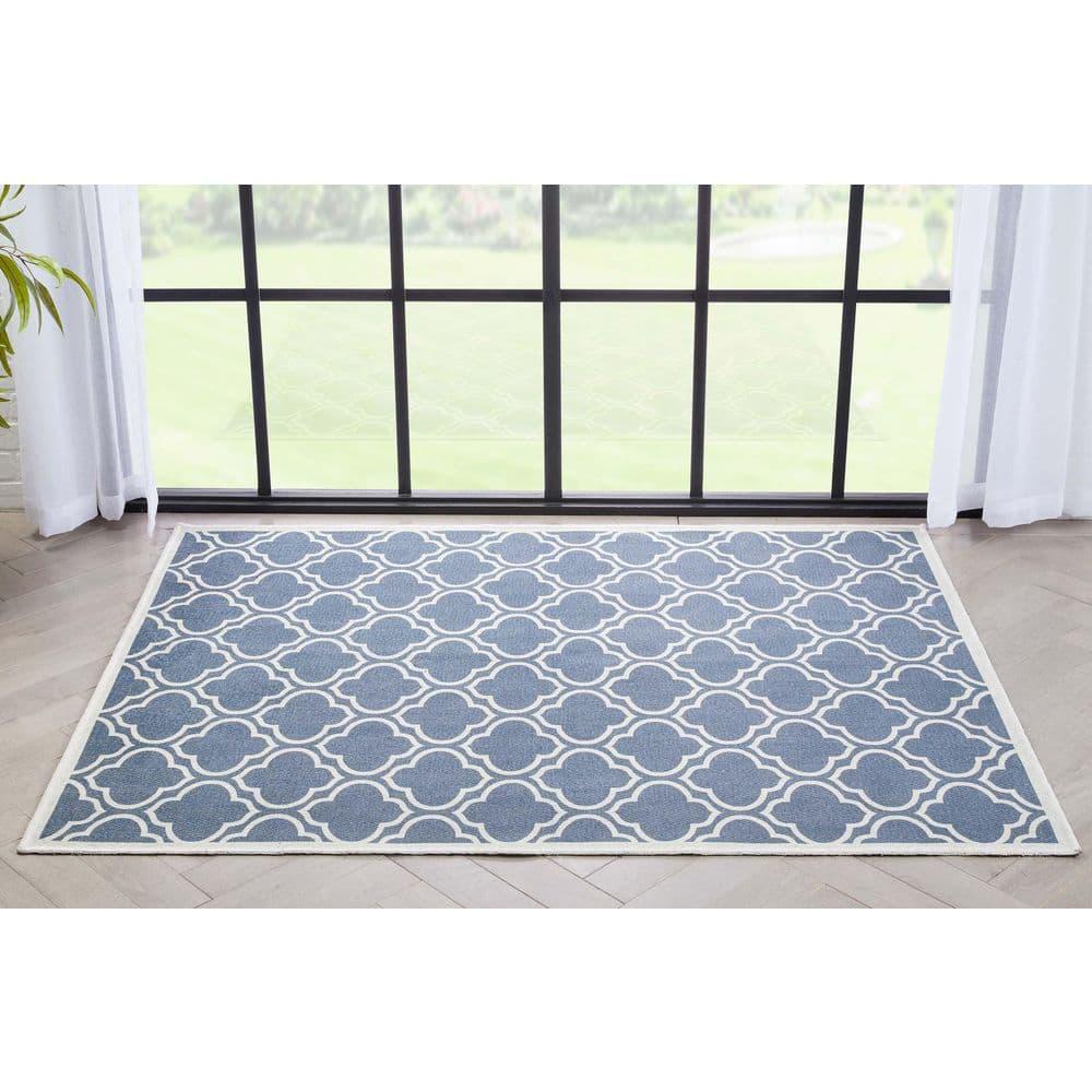 Well Woven Apollo Lattice Modern Moroccan Charcoal Grey 3'3" x 5' Machine Washable Area Rug