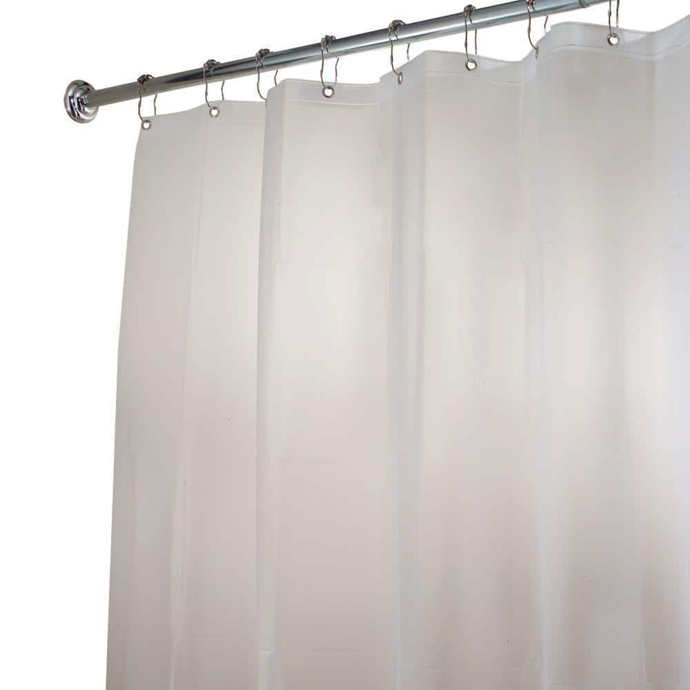 iDesign 72 in. H X 84 in. W Frosted Eva Shower Curtain Liner Vinyl
