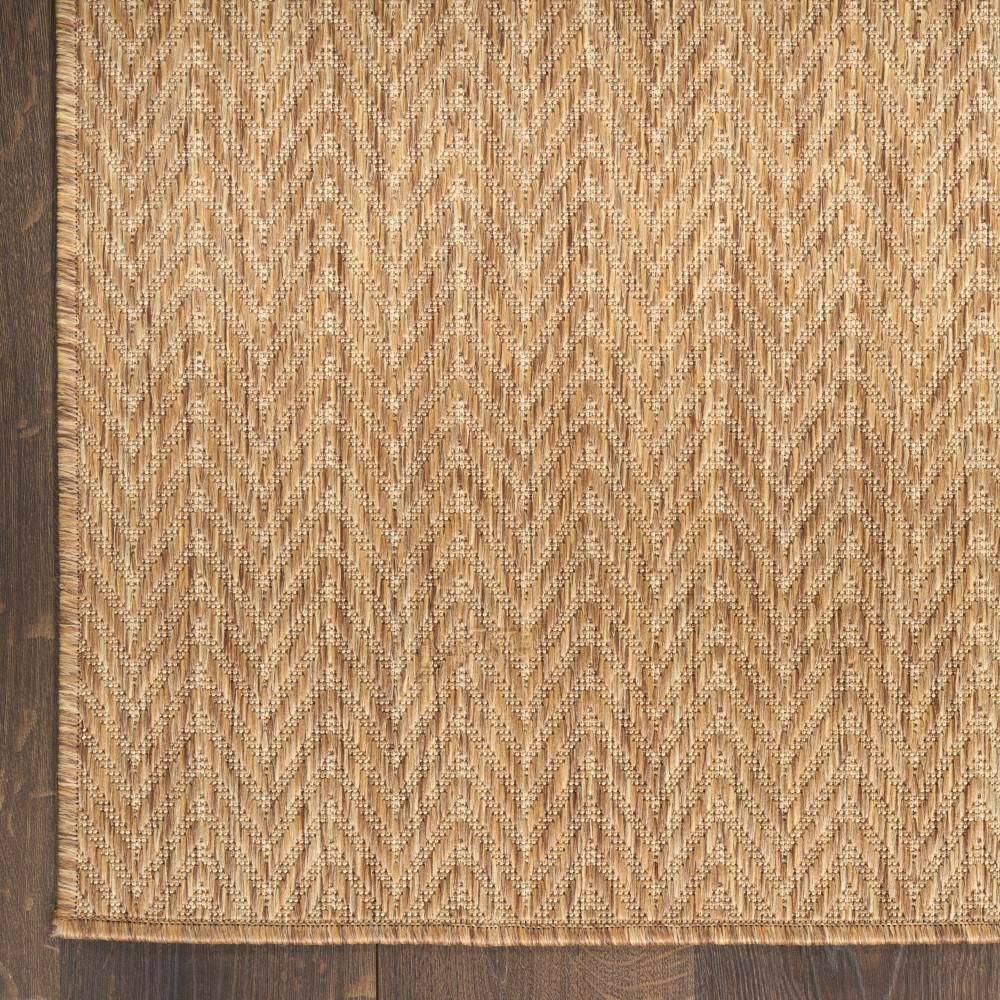Nourison Horizon Indoor/Outdoor 5' x 7' Natural Modern Chevron Flatweave Rug