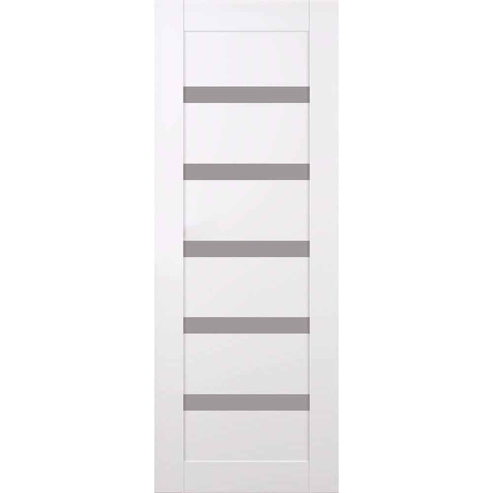 Belldinni Leora Paneled Manufactured Wood and Glass Standard Door Slab