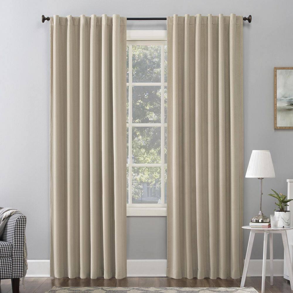 Sun Zero Velvet Noise Reducing Thermal Extreme 100% Blackout Back Tab Curtain Panel