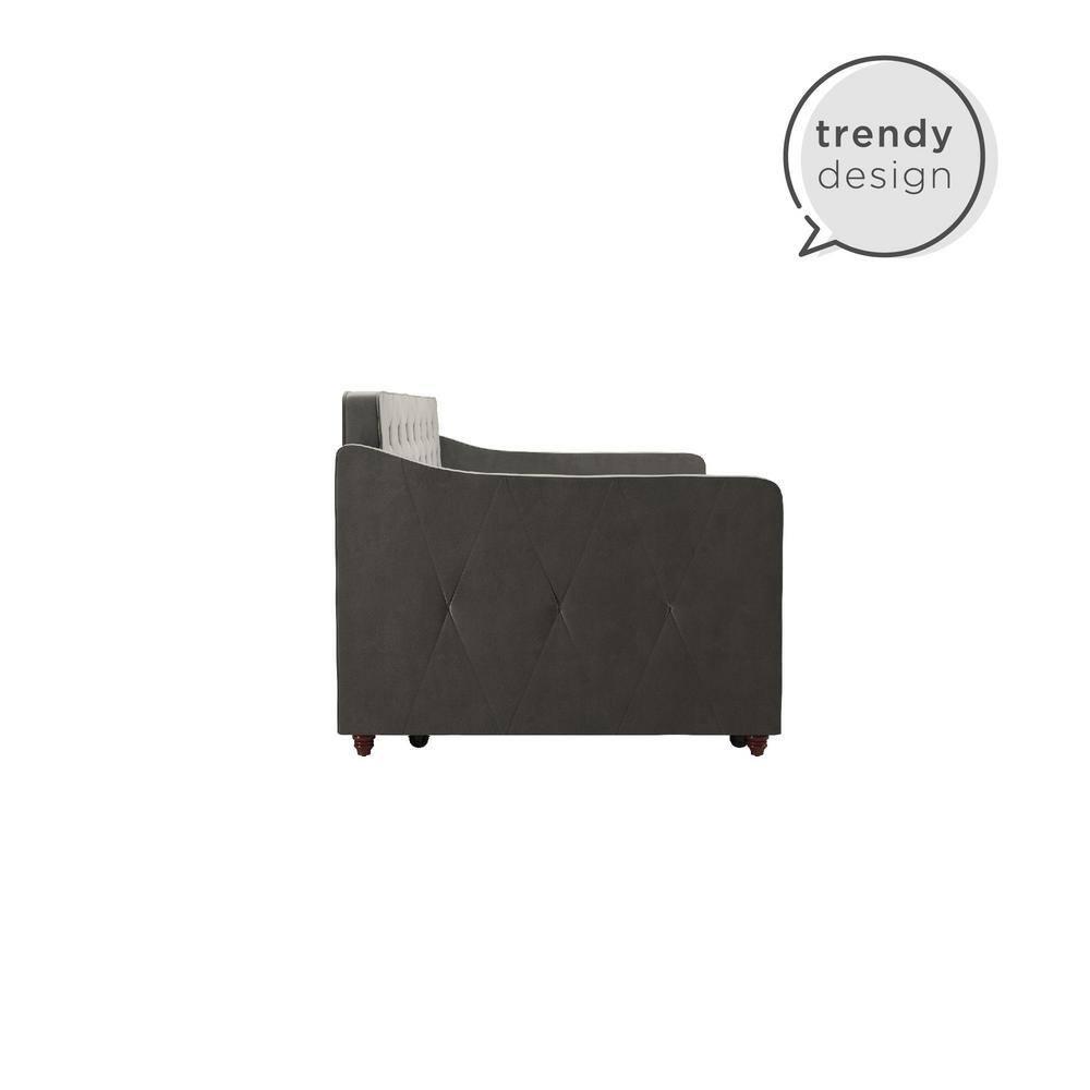 Vintage Upholstered Daybed with Trundle