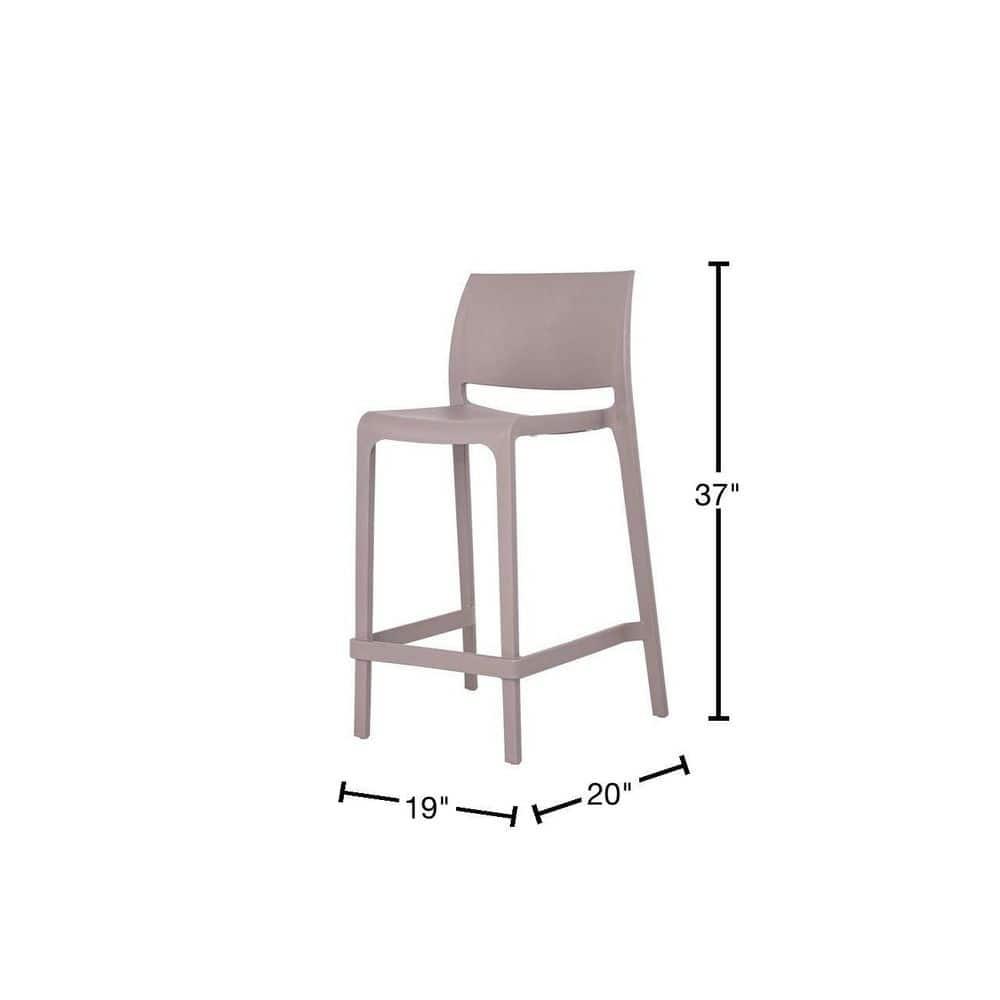 2pc Sensilla Stackable Counter Stools - Gray - Lagoon
