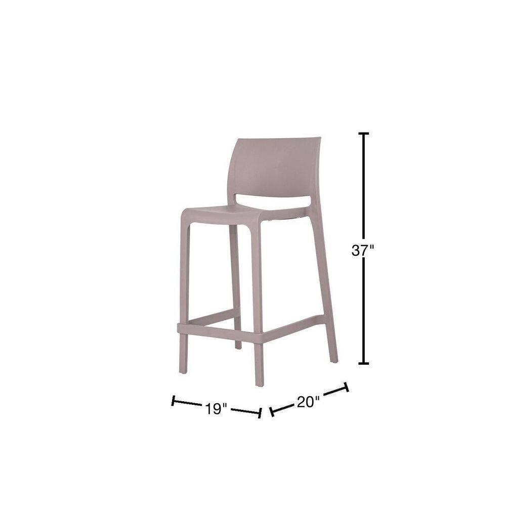 2pc Sensilla Stackable Counter Stools - Gray - Lagoon