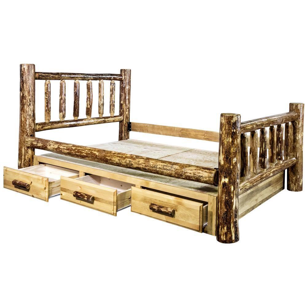 Glacier Country Collection California King Bed w/ Storage