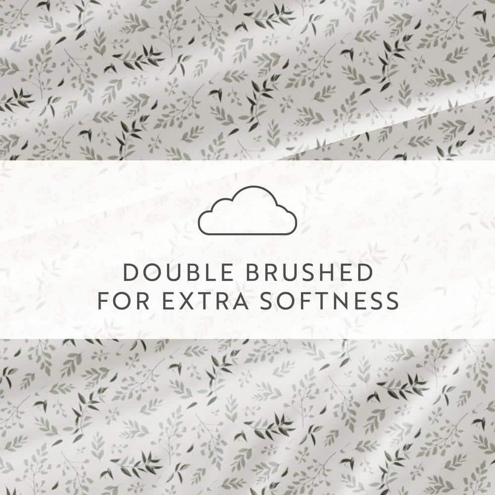 4 Piece Sheet Set Patterned Microfiber Ultra Soft Bedding in Floral Dream