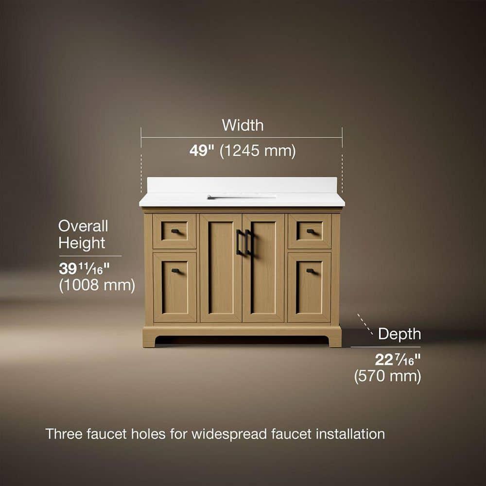 Charlemont 48 In. Bathroom Vanity Cabinet With Sink And Quartz Top