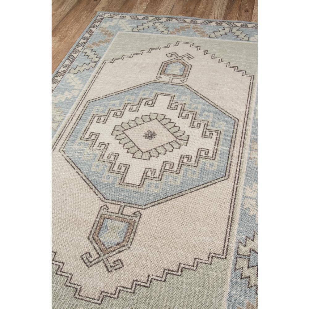 2'x3' Medallion Loomed Accent Rug Light Blue - Momeni: Traditional Wool & Nylon Area Rug, Low Pile, Indoor Use