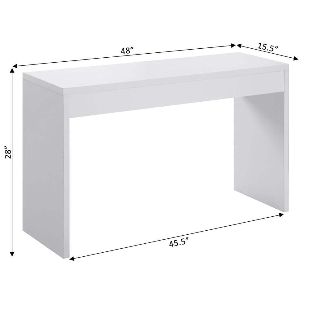Convenience Concepts Northfield Wall Console in White Wood Finish