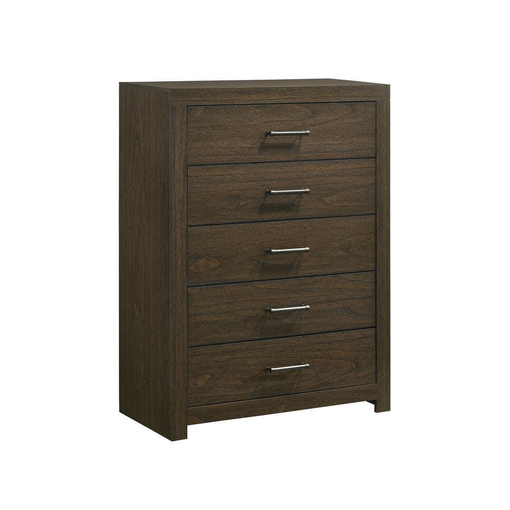 Hendrix 5 Drawer Chest Walnut - Picket House Furnishings