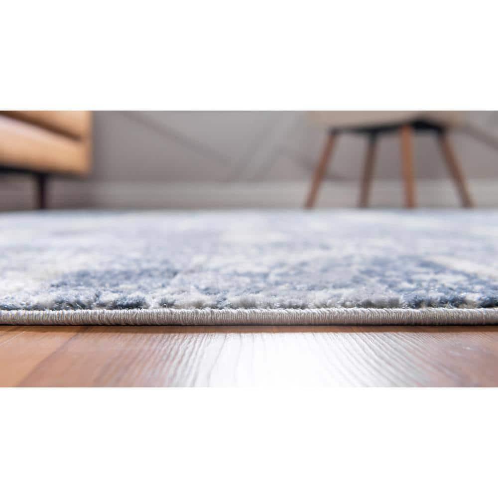 Unique Loom Portland Collection Area Rug - Depoe (2' x 6' 1" Runner Blue/Beige)
