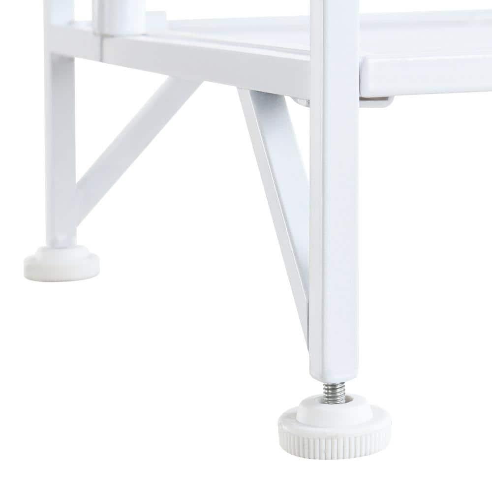 Convenience Concepts Designs2Go Metal Folding 4 Shelf Bookcase, White